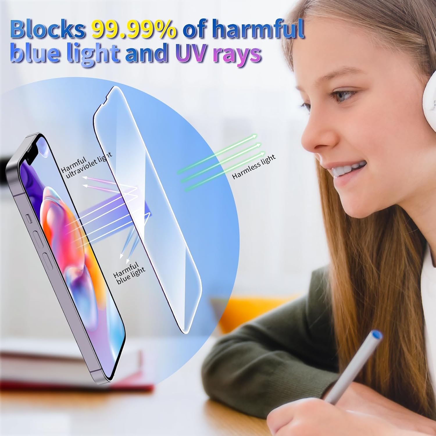 Detalle de Tentoki 9H Tempered Glass Screen Protector 6.1 inch