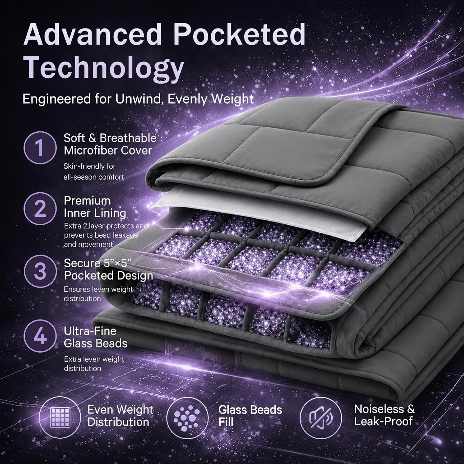 Thumbnail 2 de Weighted Blanket 20lbs Twin Size