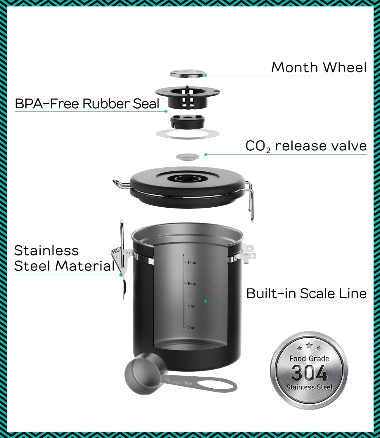 Thumbnail 6 de Coffee Gator Kaffeedose Edelstahl