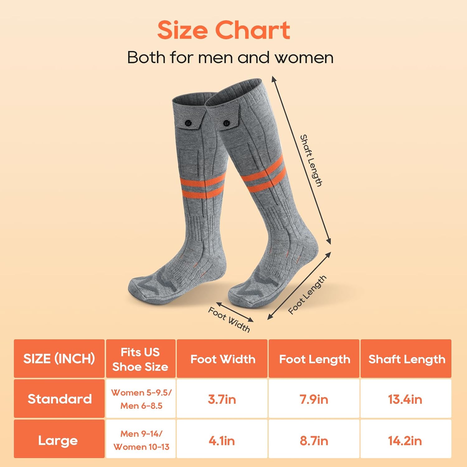 Thumbnail 6 de Camsoe AF-01 Heated Socks, App Control, 3 Heat Levels, 10,000mAh