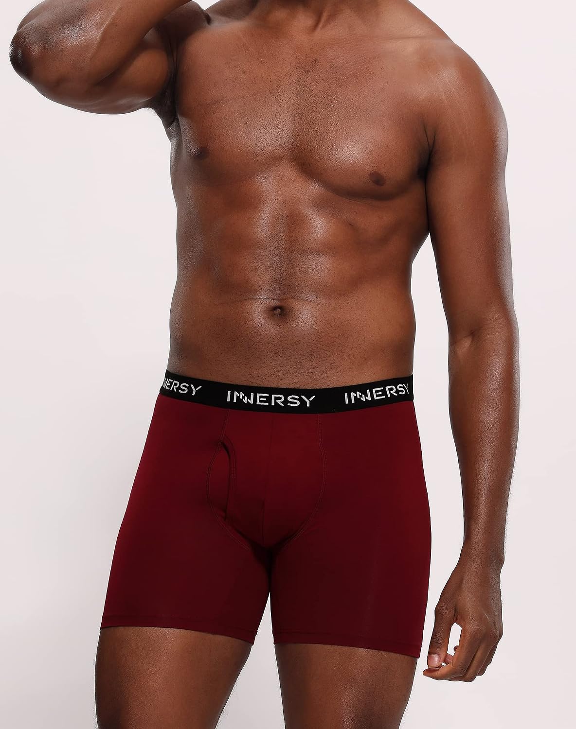 Thumbnail 1 de INNERSY Caleçon homme coton stretch boxer avec ouverture – lot de 4