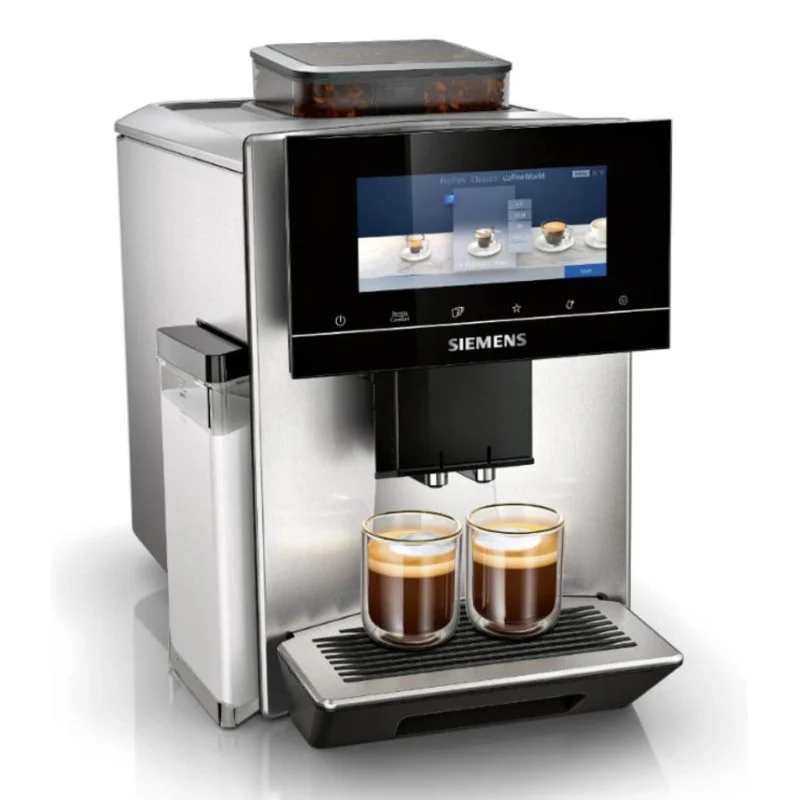 Detalle de Cafetera Espresso Siemens TQ903D03: máquina automática con molinillo cerámico para dos tazas
