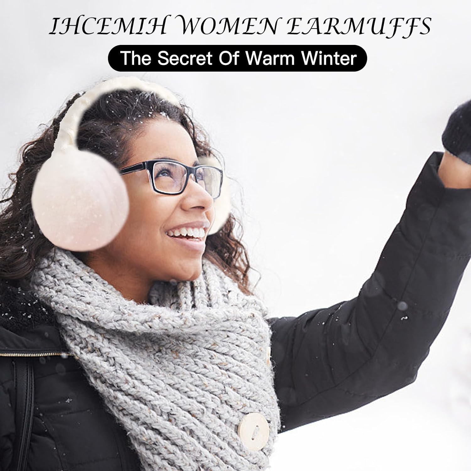 Thumbnail 6 de IHCEMIH Ohrenschützer für Damen – faltbarer Winter-Ohrwärmer aus weichem Plüsch für Outdoor & Alltag
