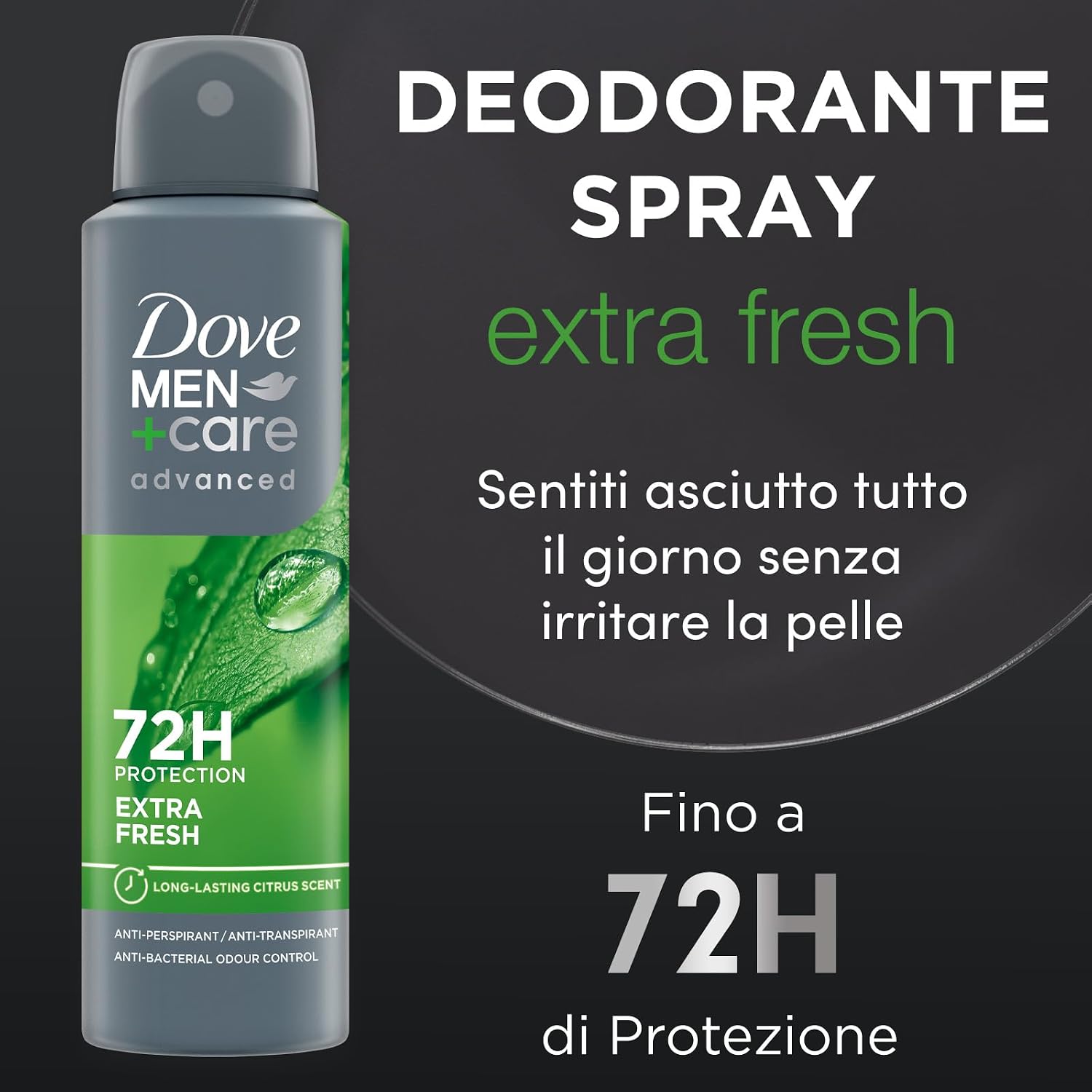 Detalle de Dove Men+Care Extra Fresh 150 ml x6 Deodorante 72 Ore