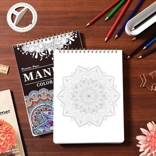 Thumbnail 4 de Mandala Coloring Book for Adults 9" x 12" 📘