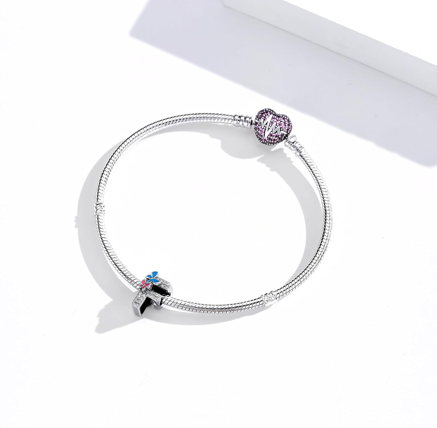 Thumbnail 1 de XWN Buchstabe Charm Anhänger A–Z aus 925er Sterlingsilber – kompatibel mit Pandora und europäischen Armbändern