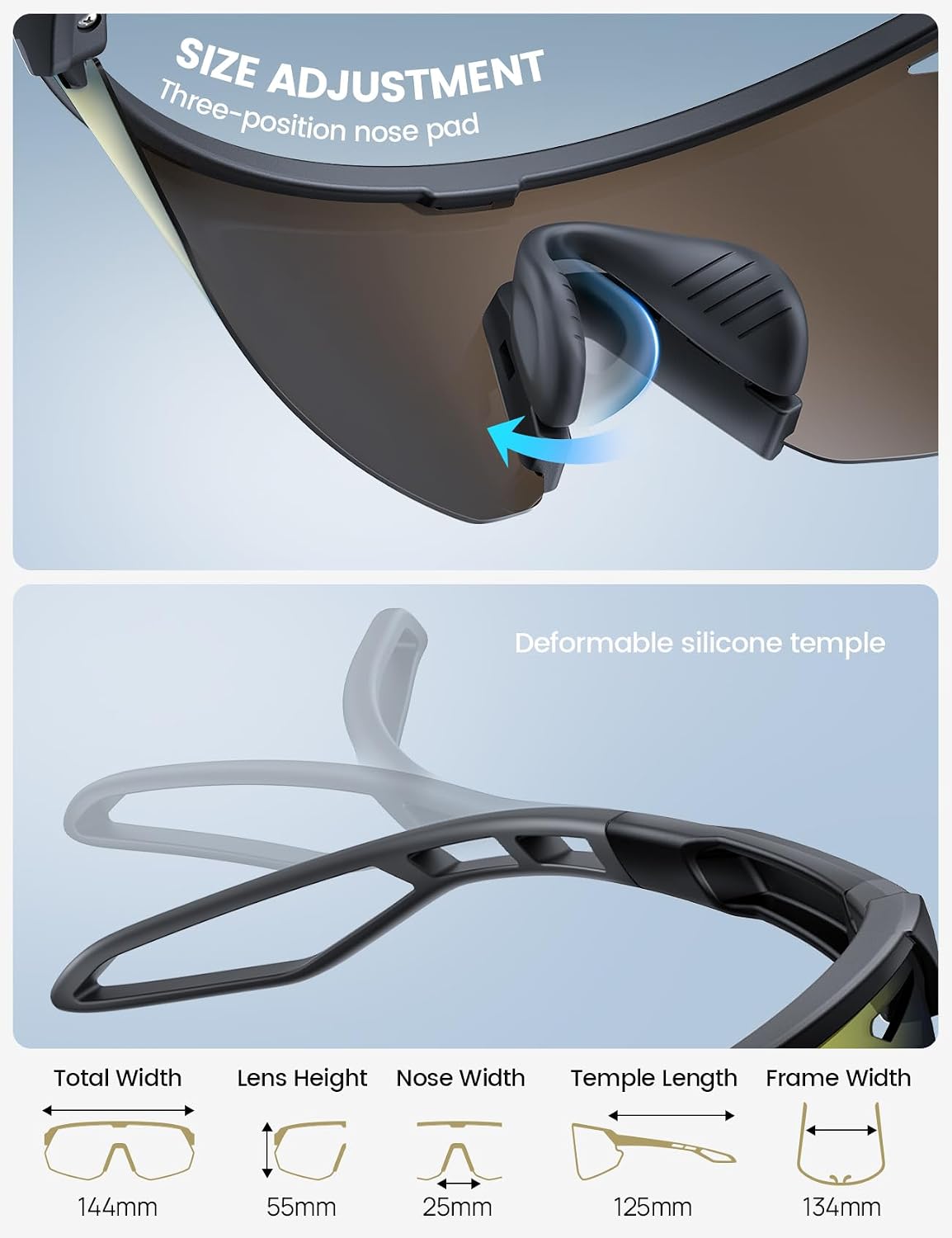 Detalle 2 de Lamicall Polarized Sports Sunglasses 24g