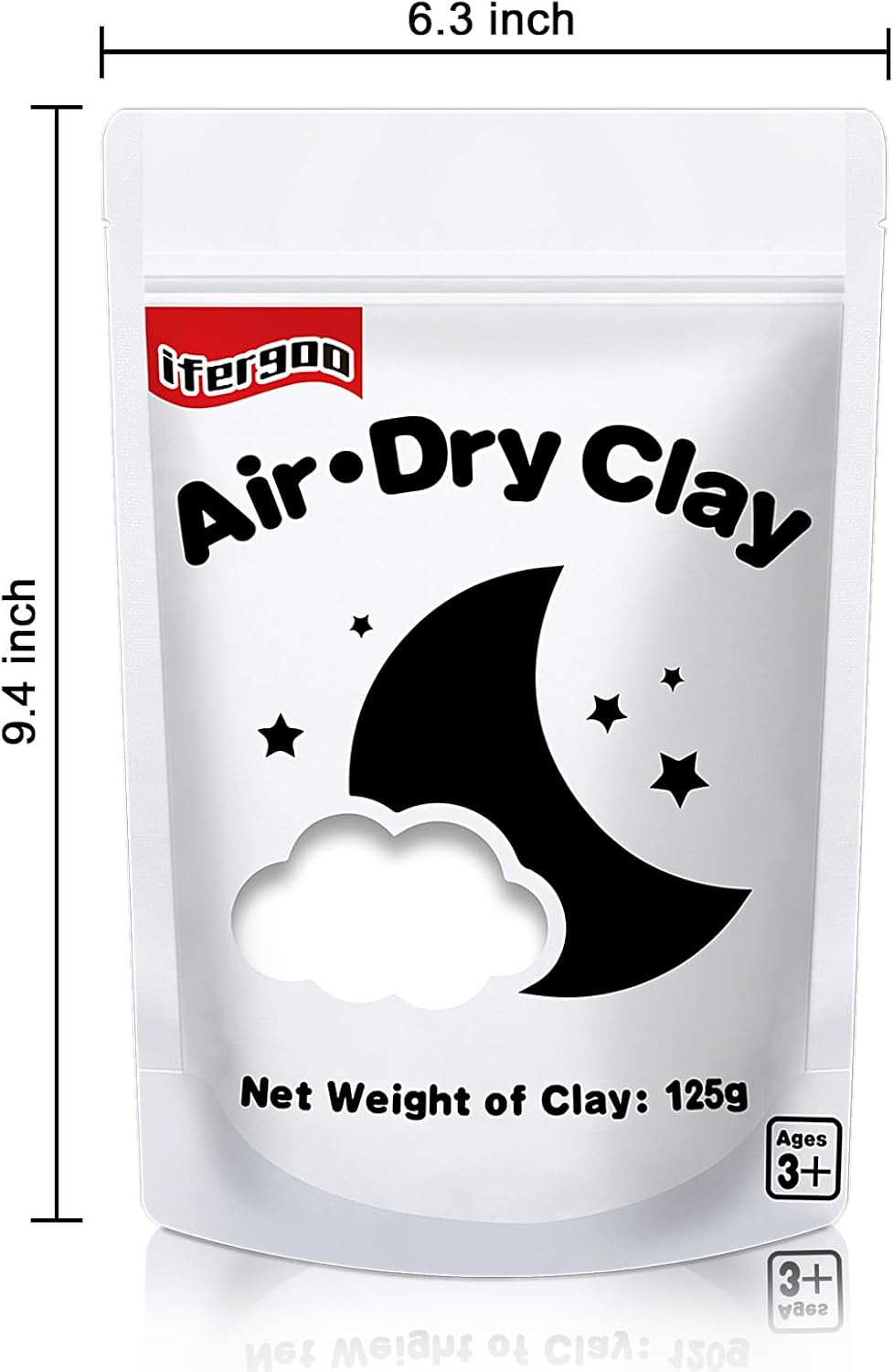 Detalle de ifergoo 125g White Air-Dry Foam Clay for Kids’ Crafts and School Projects