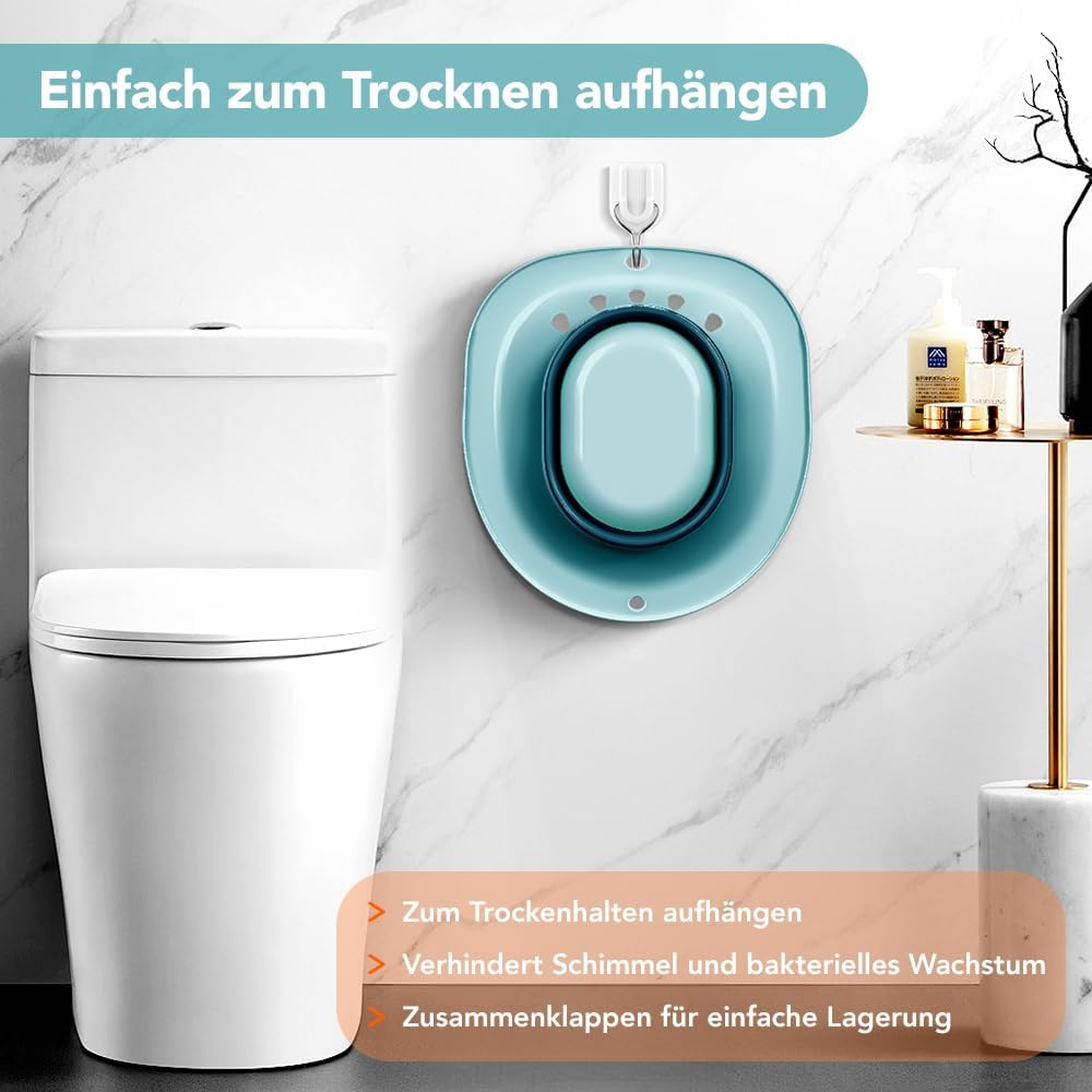 Detalle 1 de Aiaoxo faltbares Sitzbad für Toilette
