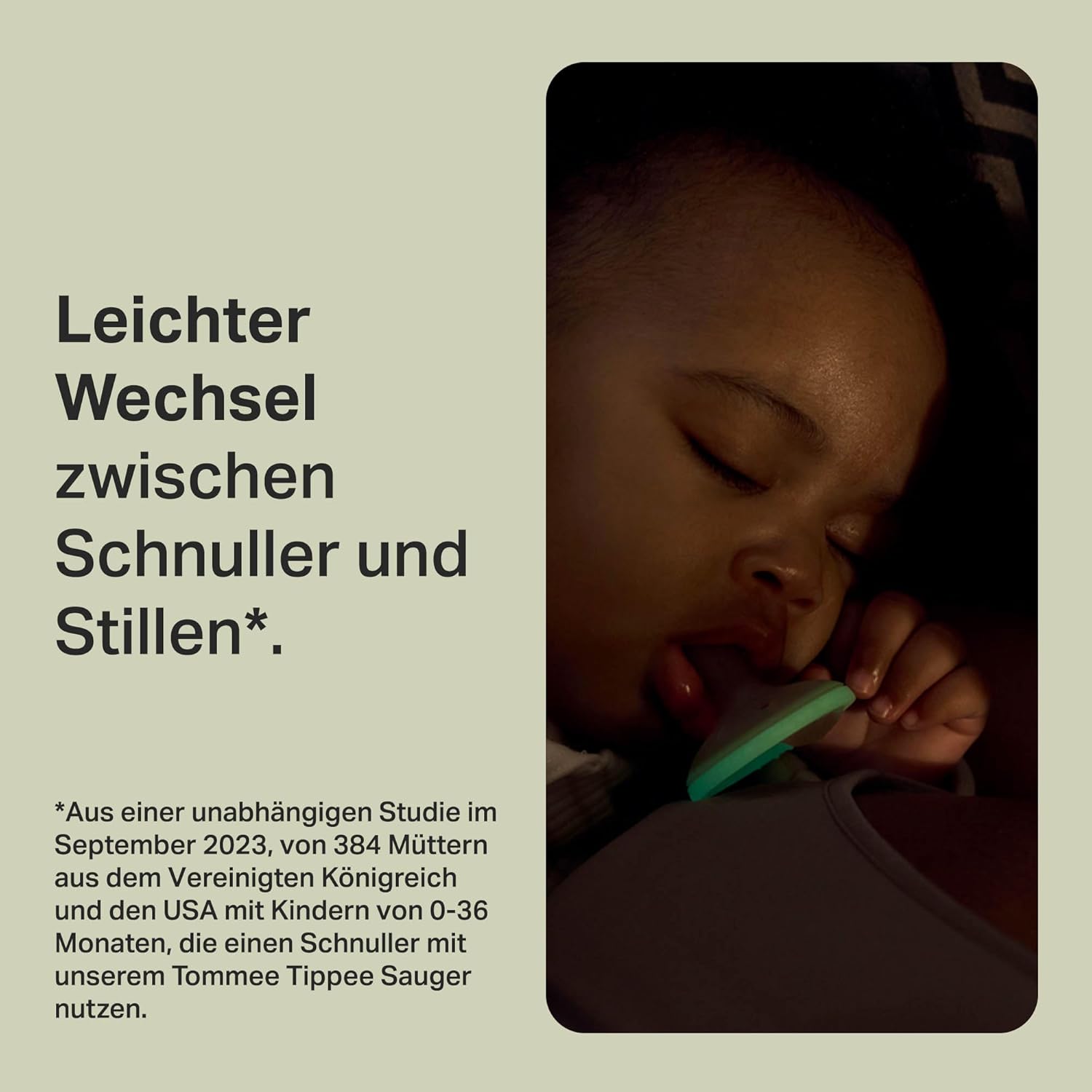 Thumbnail 2 de Tommee Tippee brustähnlicher Night Glow Schnuller 0-6m – 4er-Pack, einteiliges Silikondesign