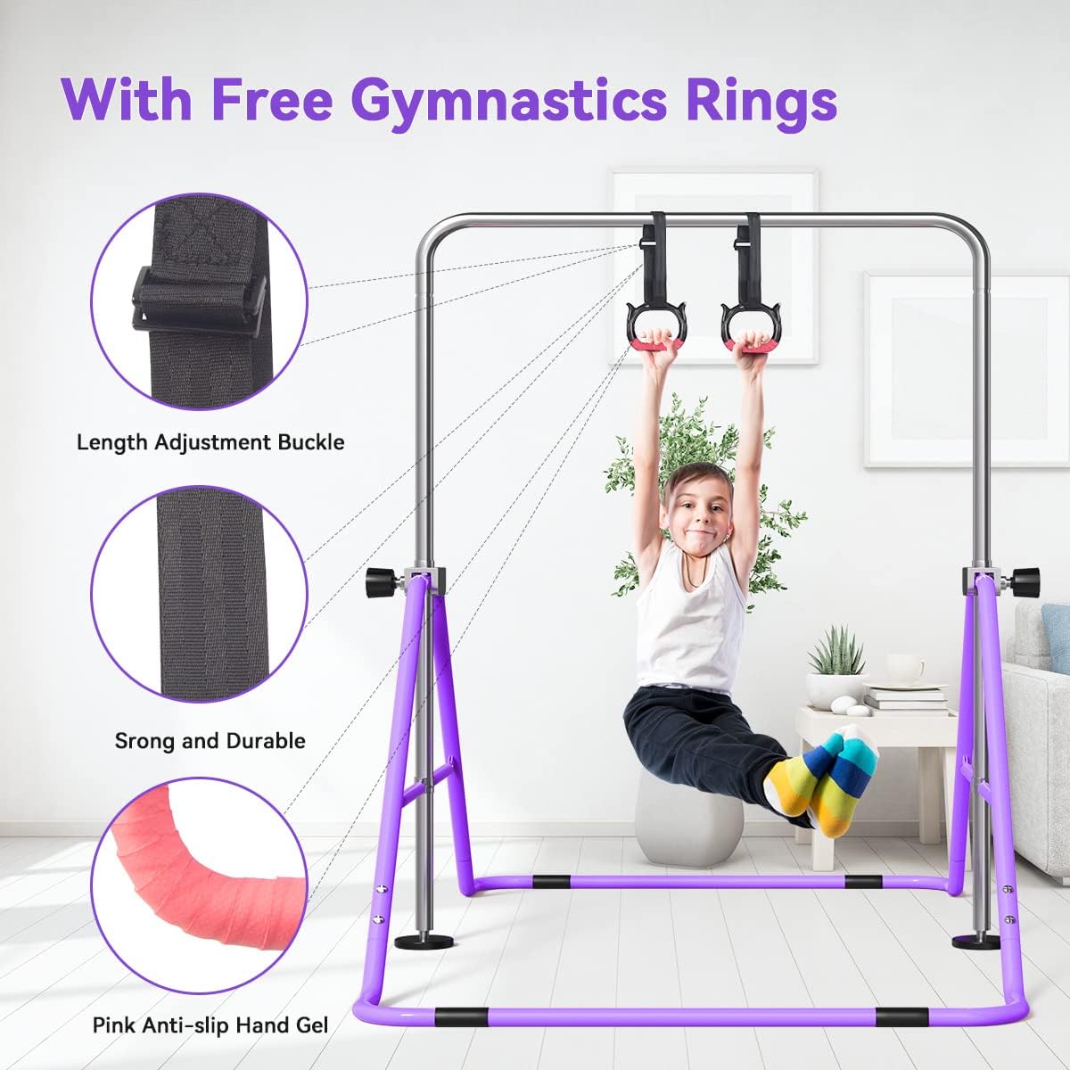 Detalle de FBSPORT Gymnastikstange Kinder 132 cm 🤸