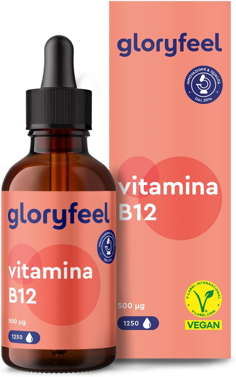 Detalle de Vitamina B12 Gocce 1000 µg al giorno – due forme bioattive (Metilcobalamina e Adenosilcobalamina), vegan