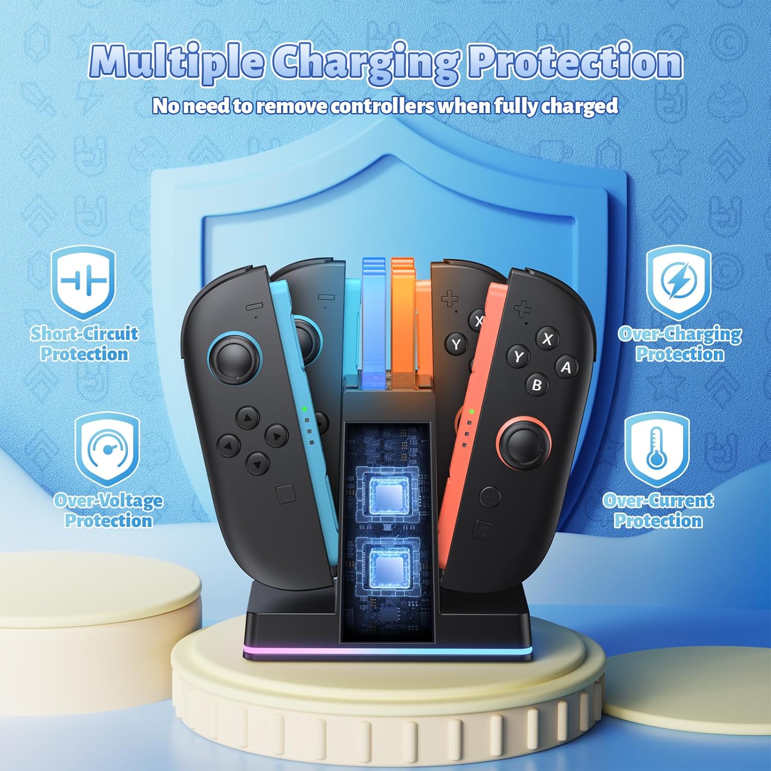 Thumbnail 6 de FASTSNAIL Charging Dock for Nintendo Switch 2 Joypad with 9 RGB modes