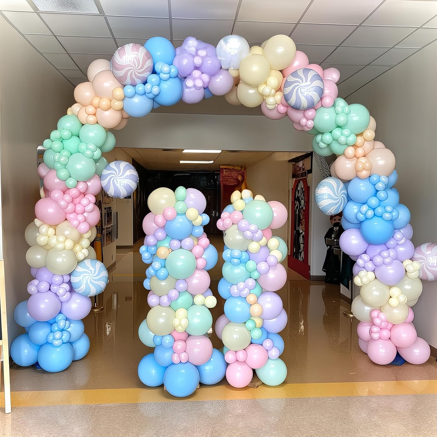 Thumbnail 4 de HILAVO Pastel Balloons Set (12 Inch) with Confetti Balloons for Macaron Rainbow Party Decor