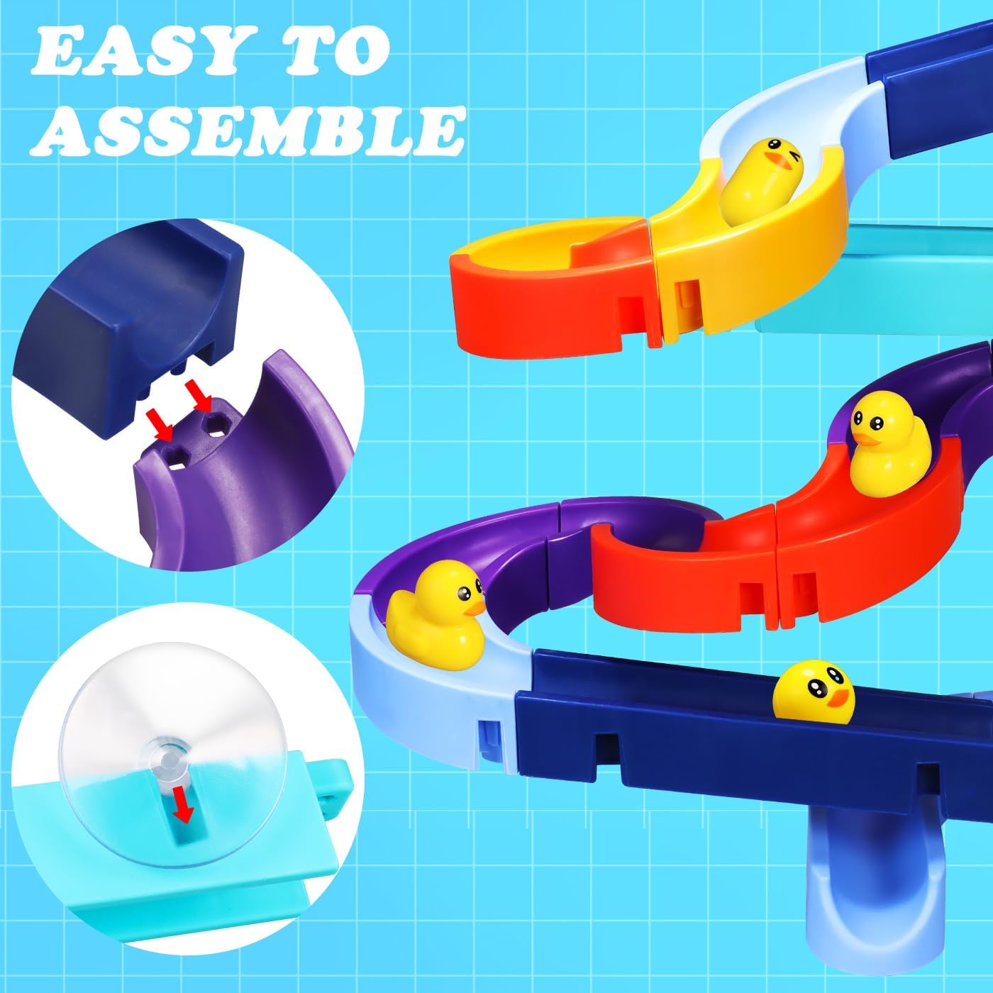 Thumbnail 2 de Bath Toys DIY Track Game 48 pcs