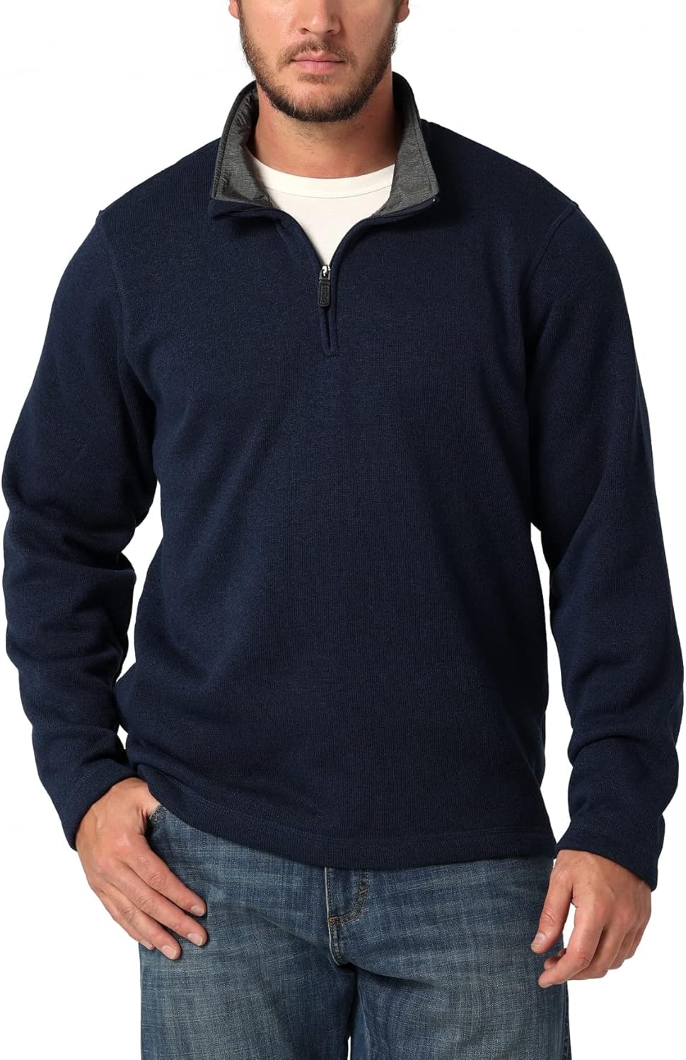 Detalle 2 de Wrangler Authentics Men's Long Sleeve Fleece Quarter-zip