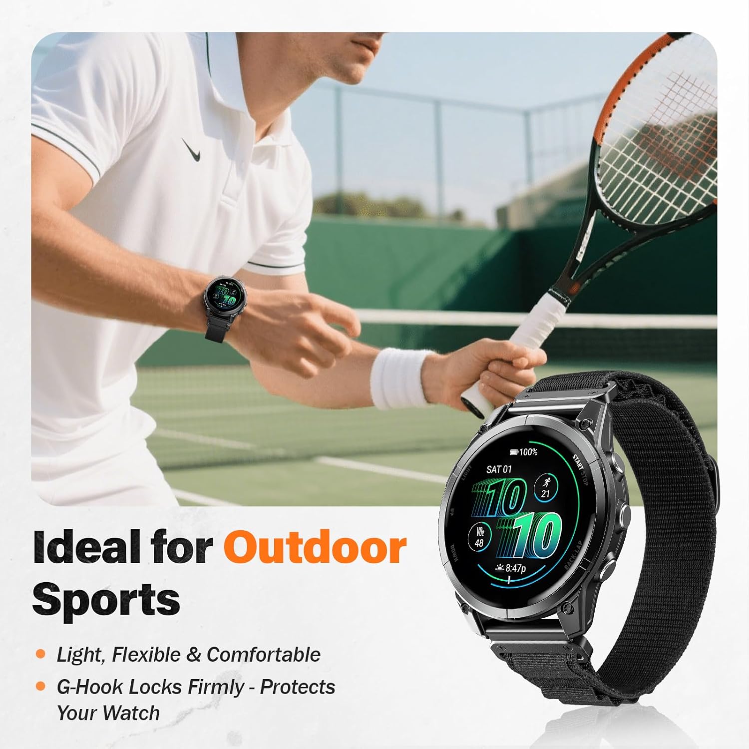 Detalle de NotoCity 22mm Quickfit nylon strap