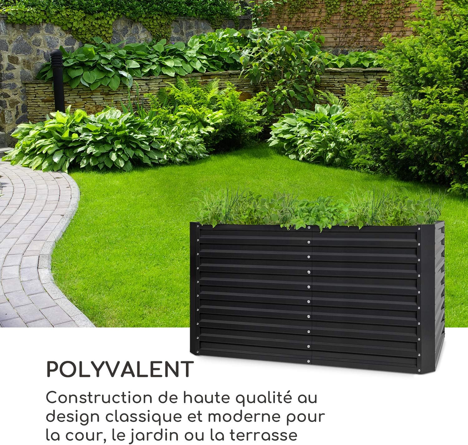Detalle 2 de Blumfeldt GDMB4-High-200*90-AN Raised Bed, 1,800L Weather-Resistant Steel
