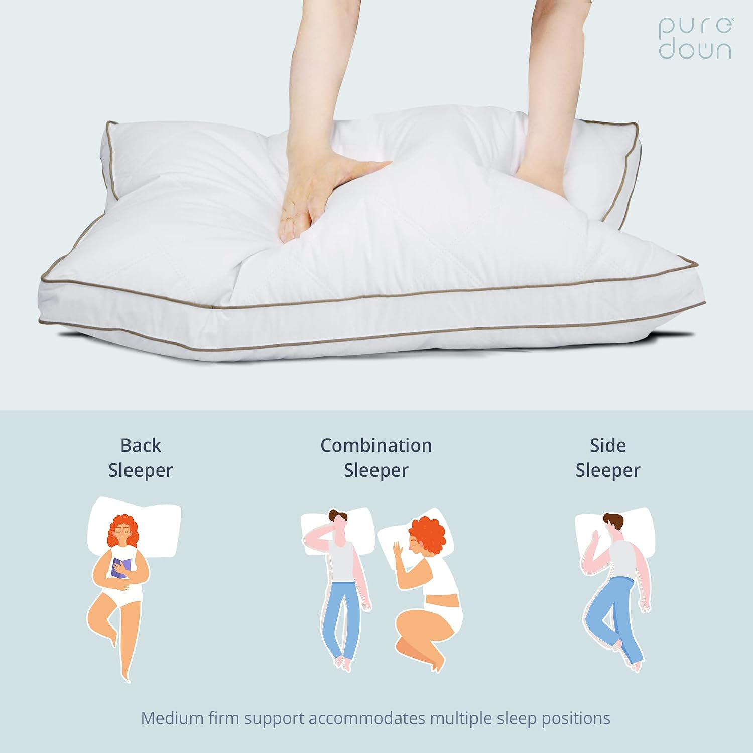 Thumbnail 4 de Puredown Goose Feather Pillows, Queen Size
