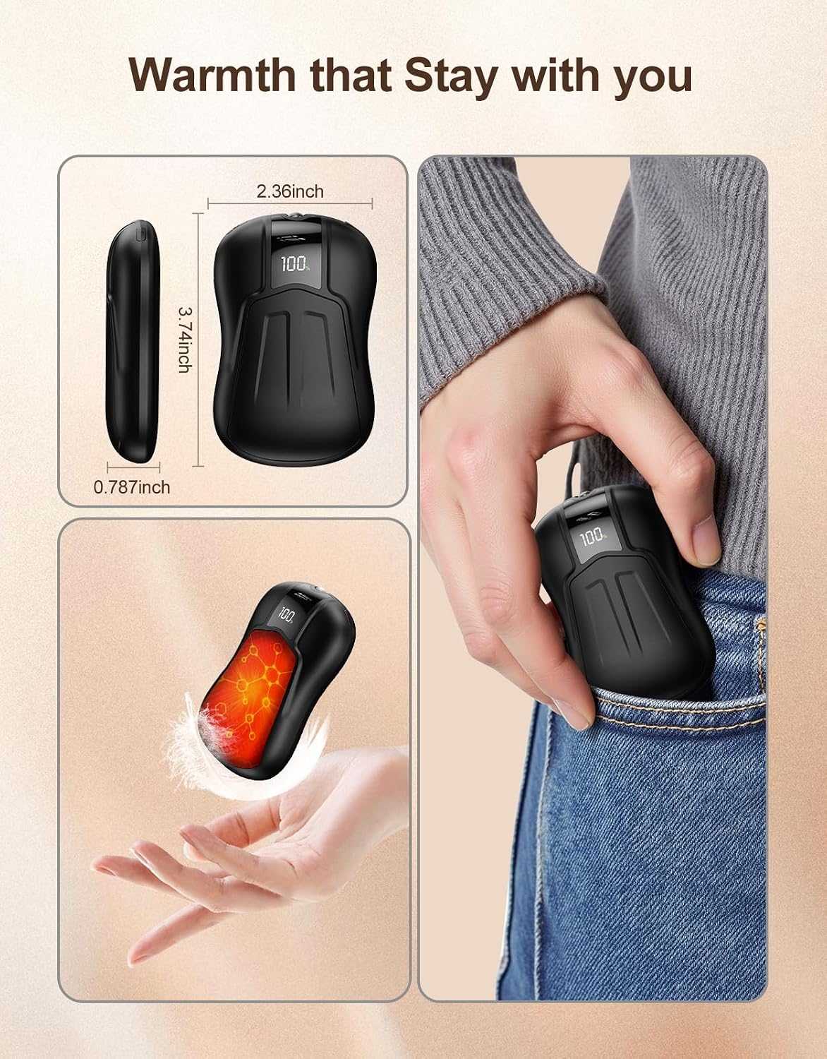 Detalle 2 de Rechargeable Hand Warmers 10,000mAh