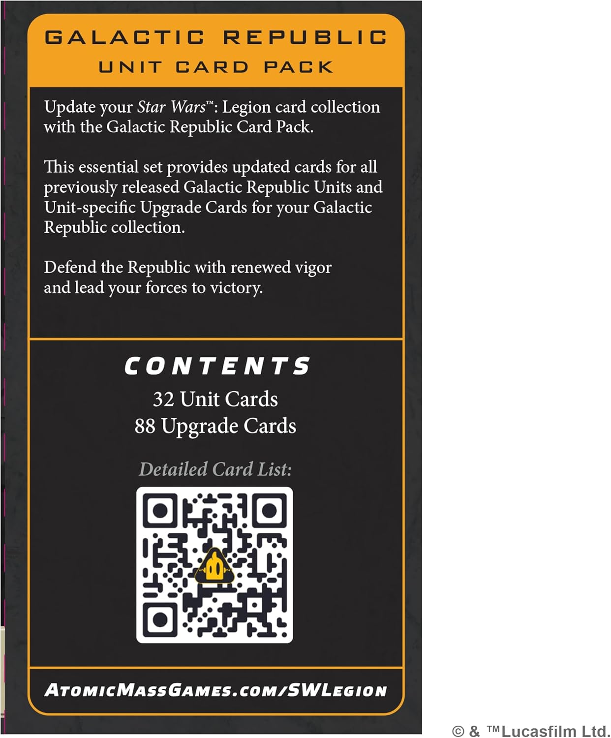 Thumbnail 1 de Asmodee Star Wars: Legion – Galactic Republic Card Pack