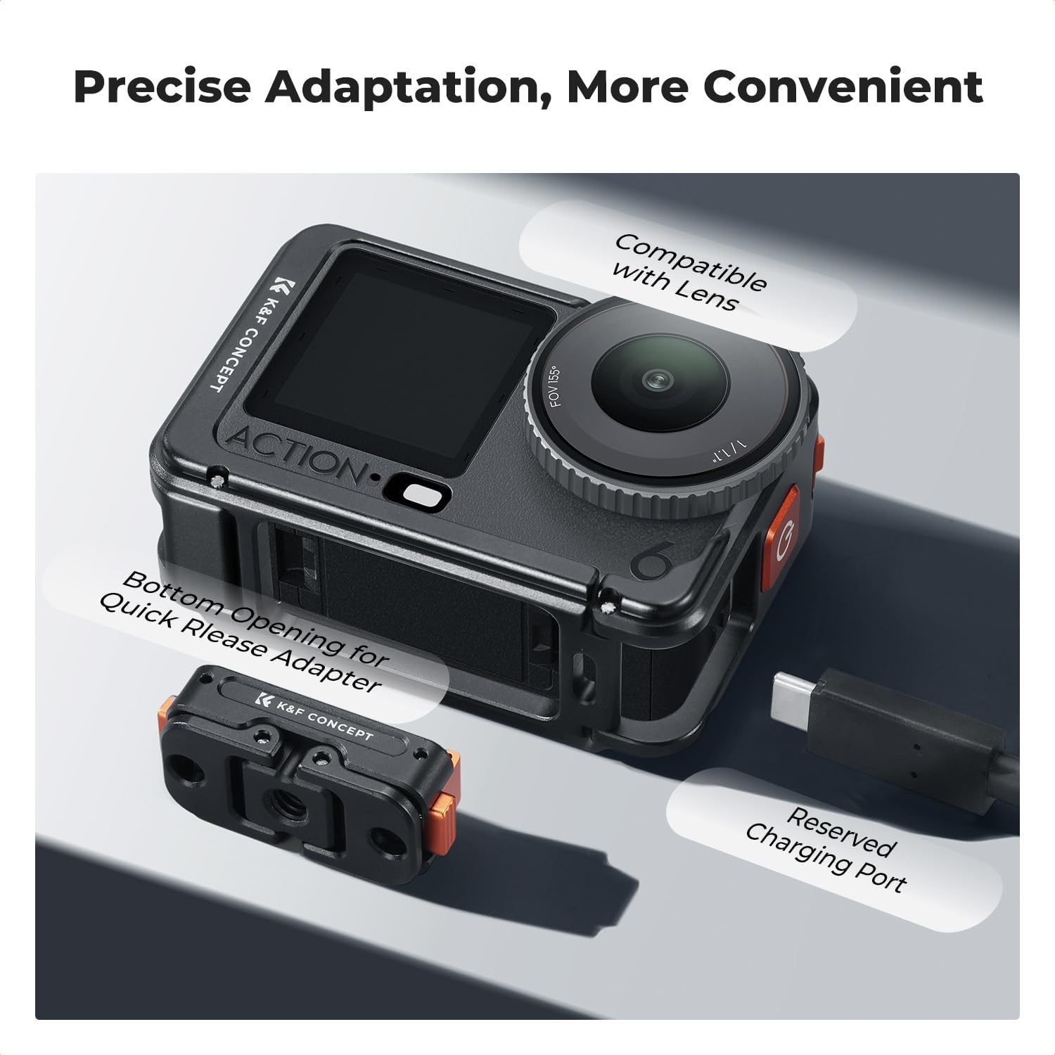 Thumbnail 3 de K&F CONCEPT Alloy Cage for Osmo Action 6