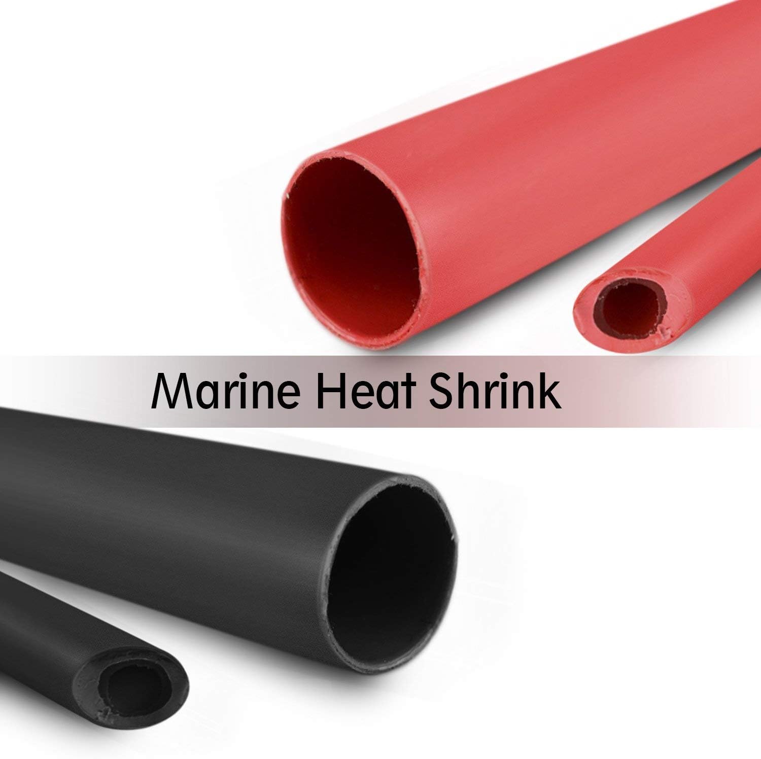 Detalle de Young4us 3/4" Heat Shrink Tubing, 3:1 Adhesive-Lined, Black and Red