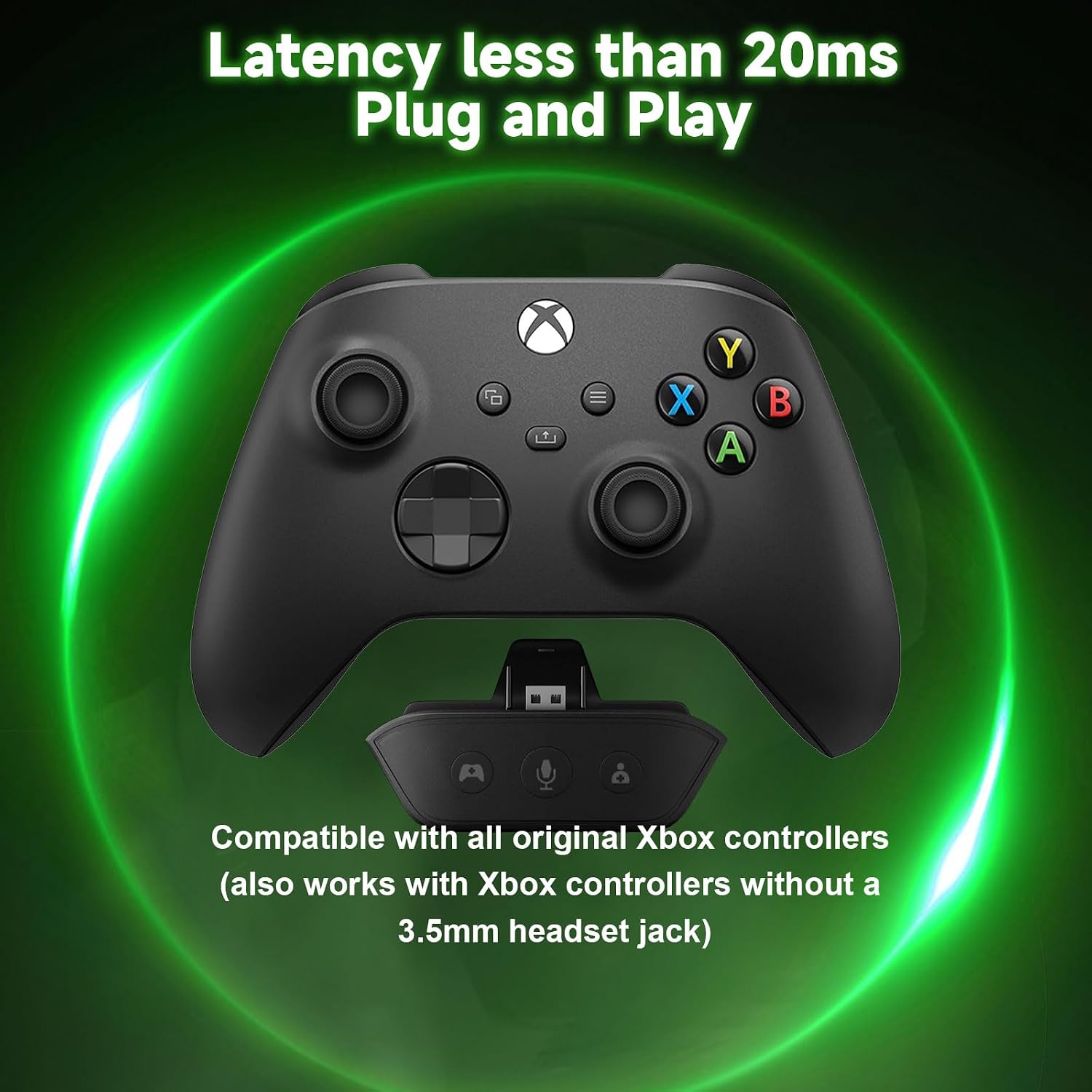Detalle 2 de Drahtloses Gaming-Headset für Xbox, PS5, Nintendo Switch und PC – Spiel-/Chat-Audiobalanzregelung, Mikrofonstummung, Bluetooth, 3D-Raumklang