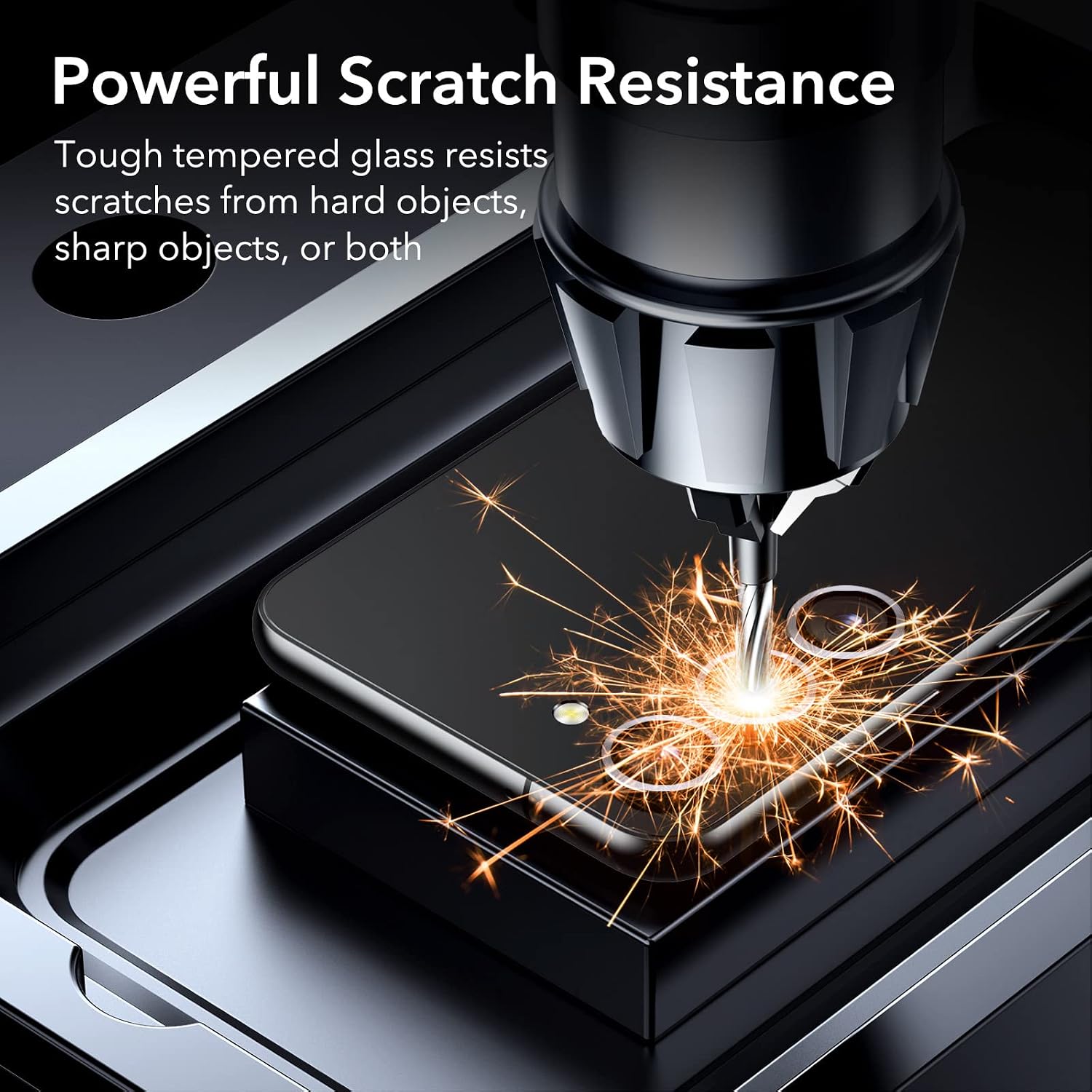 Detalle 2 de ESR Galaxy S23/S23+ Camera Lens Protector, Silver 9H Tempered Glass