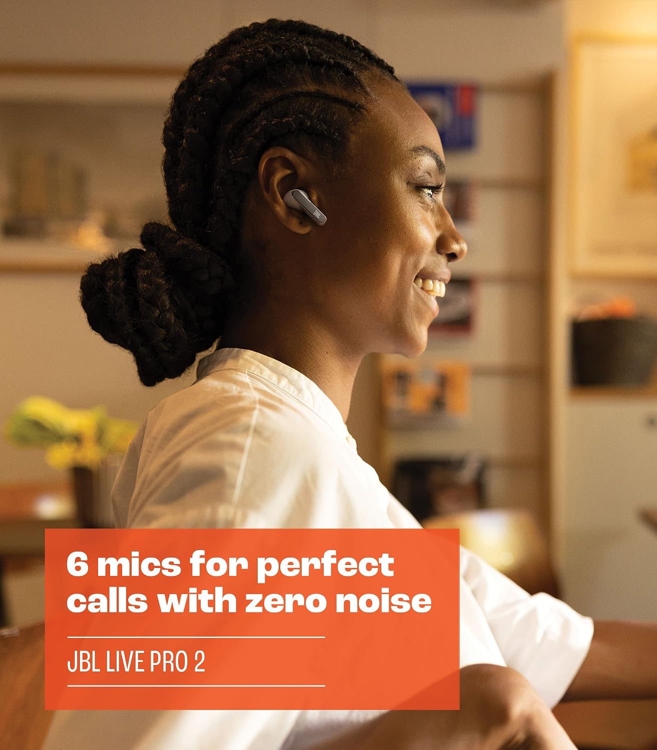 Thumbnail 6 de JBL Live Pro 2 JBLLIVEPRO2TWSSLAM Earbuds, Silver, Adaptive ANC, 40-Hour Playback