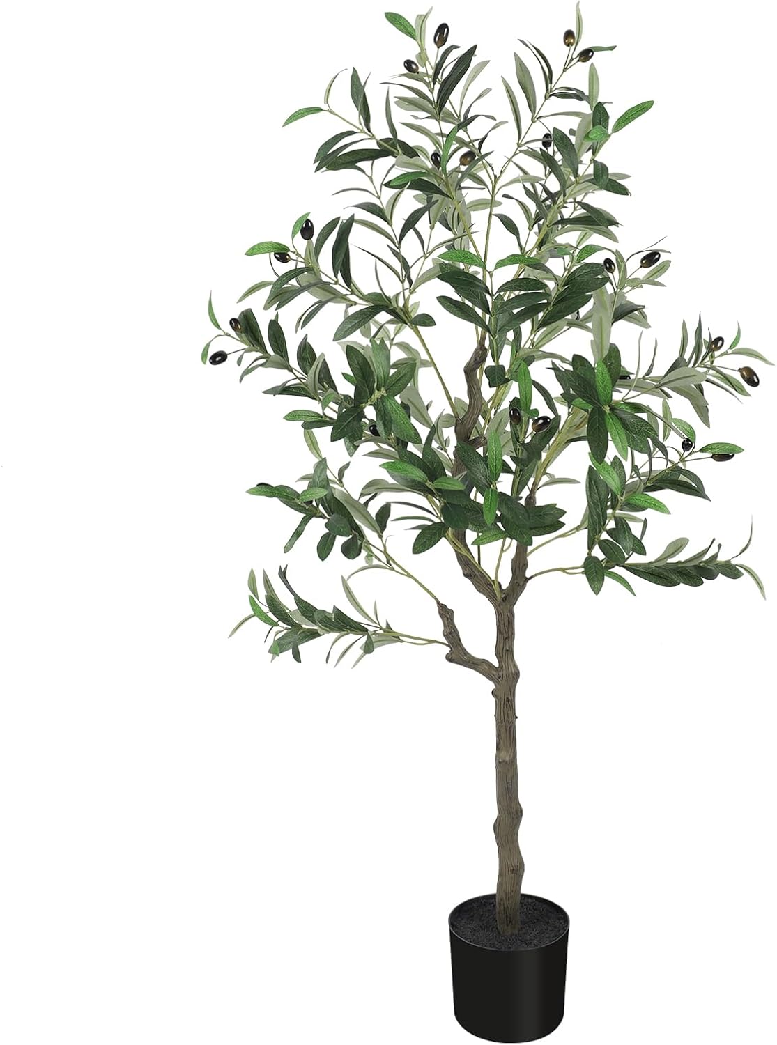 Detalle de YOLEO Olivenbaum Künstlich 120 cm – langlebige Kunstpflanze für Wohnzimmer, Büro und Events