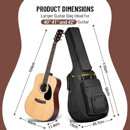 Detalle 1 de CAHAYA CY0181 funda para guitarra acolchada de 8 mm con 6 bolsillos