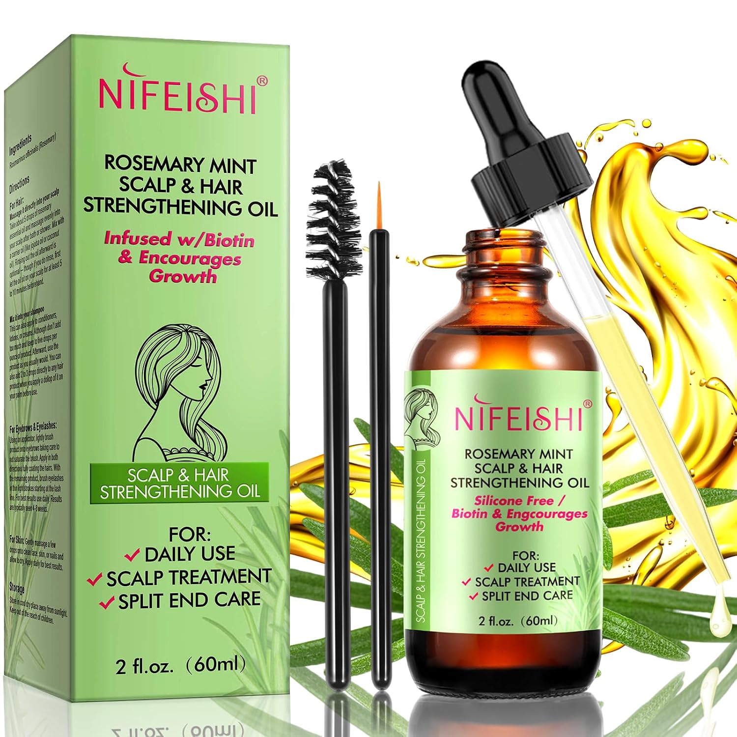 Detalle de Rosmarinöl 60 ml – Öl für Haarwachstum