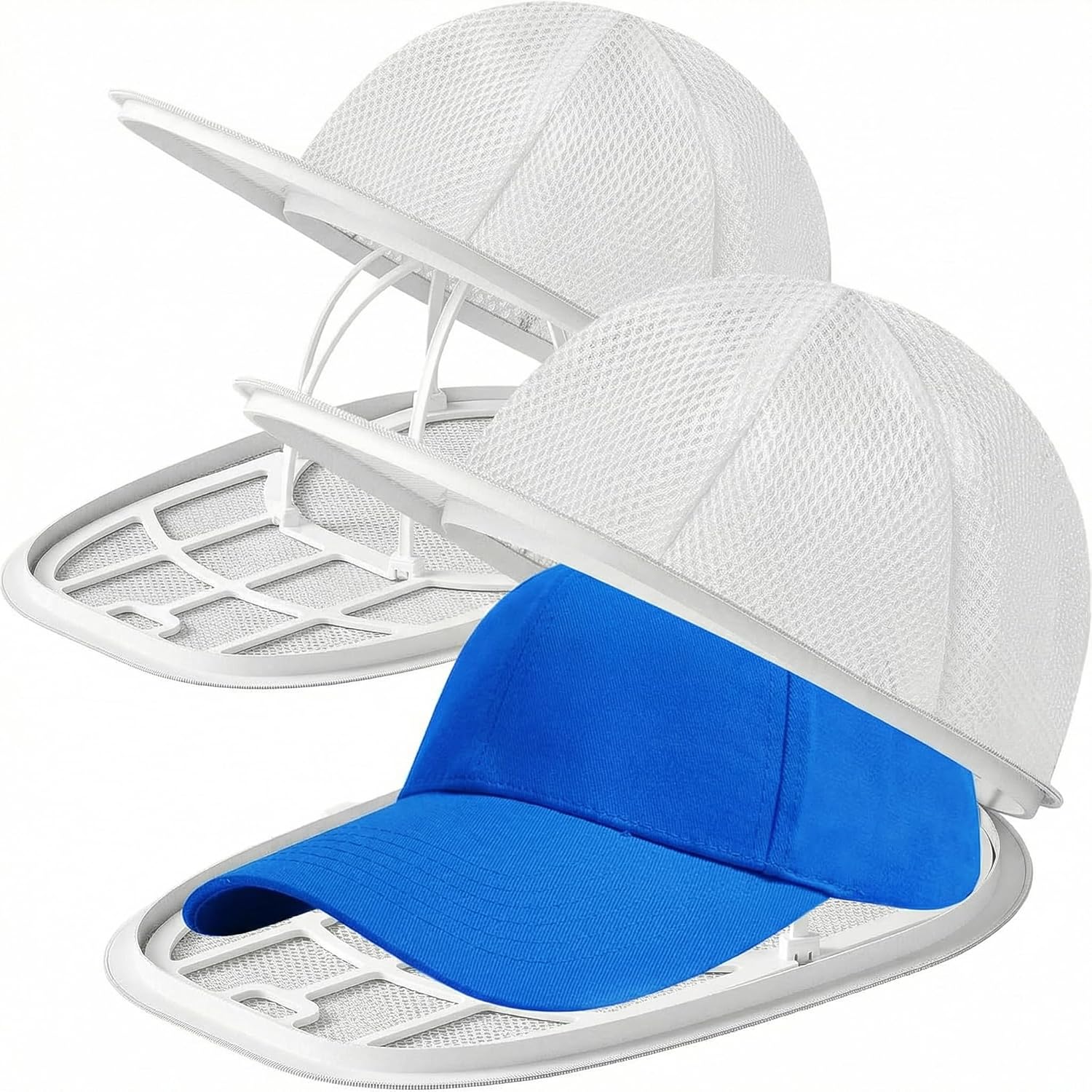 Detalle de Haiou 2 Stück Hut-Unterlegscheibe / Cap Washer – Halterung für Baseballkappen (Weiß)