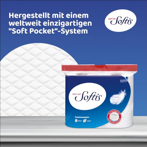 Detalle de Softis 4-lagiges Toilettenpapier – 45 Rollen Packung mit FSC-zertifiziertem Papier