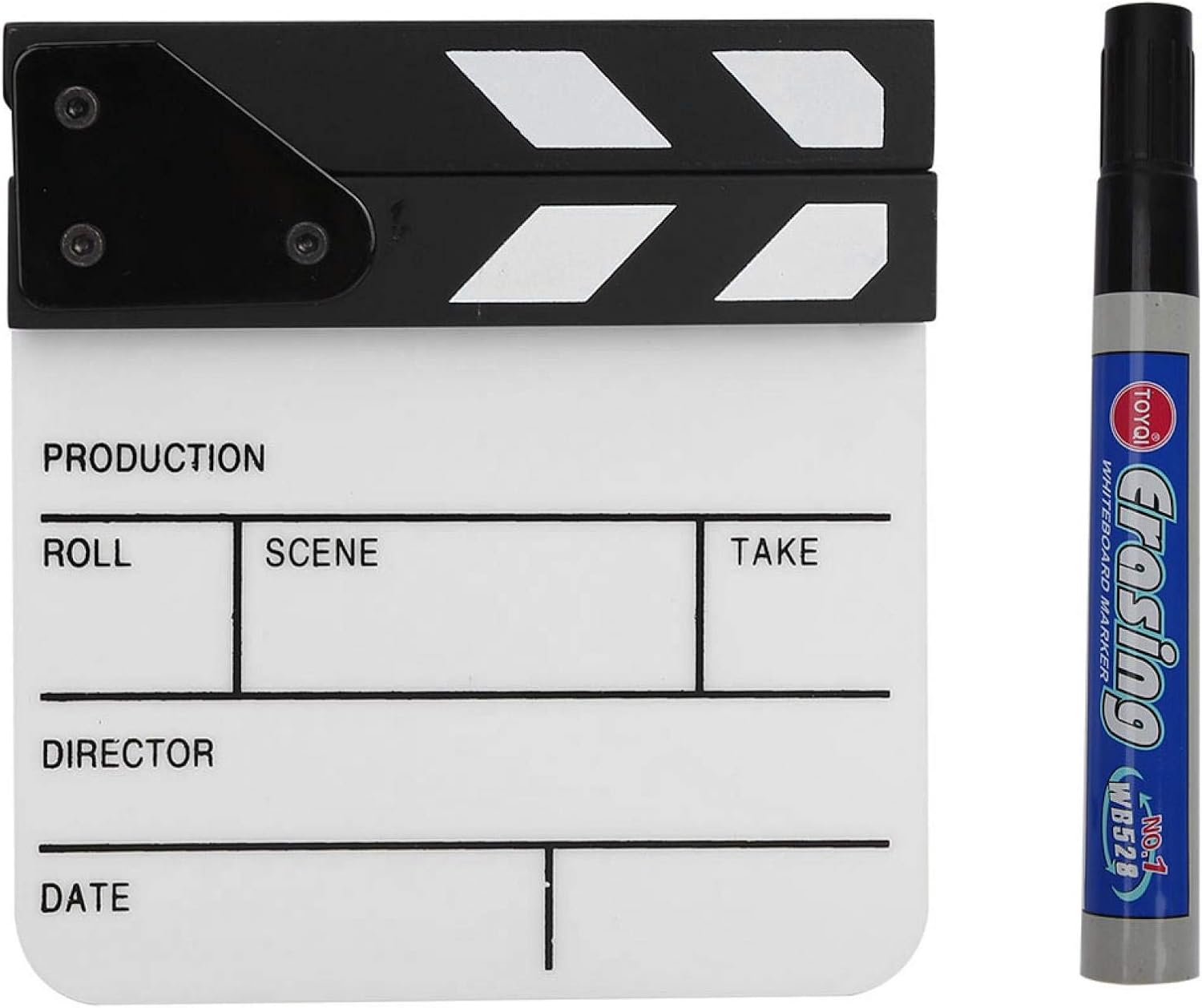 Thumbnail 5 de Tiiyee Acrylic Movie Film Clapper Board – Mini Acrylic Director’s Board with Magnetic Clapper, Black/White