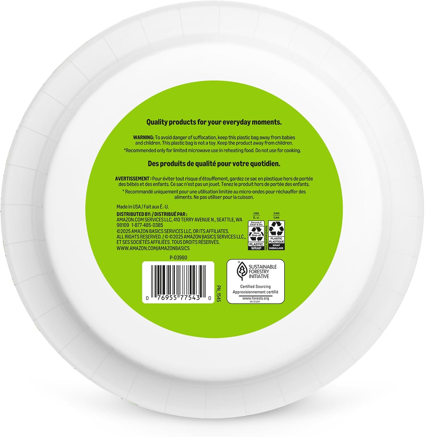 Thumbnail 5 de Amazon Basics Disposable Paper Plates, 10-Inch, 150-Count