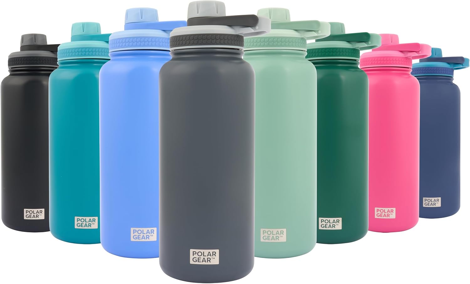 Detalle de Polar Gear Stainless Steel Water Bottle 1L (Graphite)