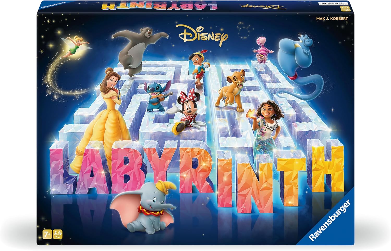 Detalle 2 de Labyrinthe Disney 100 Ans – Édition anniversaire Ravensburger, jeu de société stratégique pour 2 à 4 joueurs