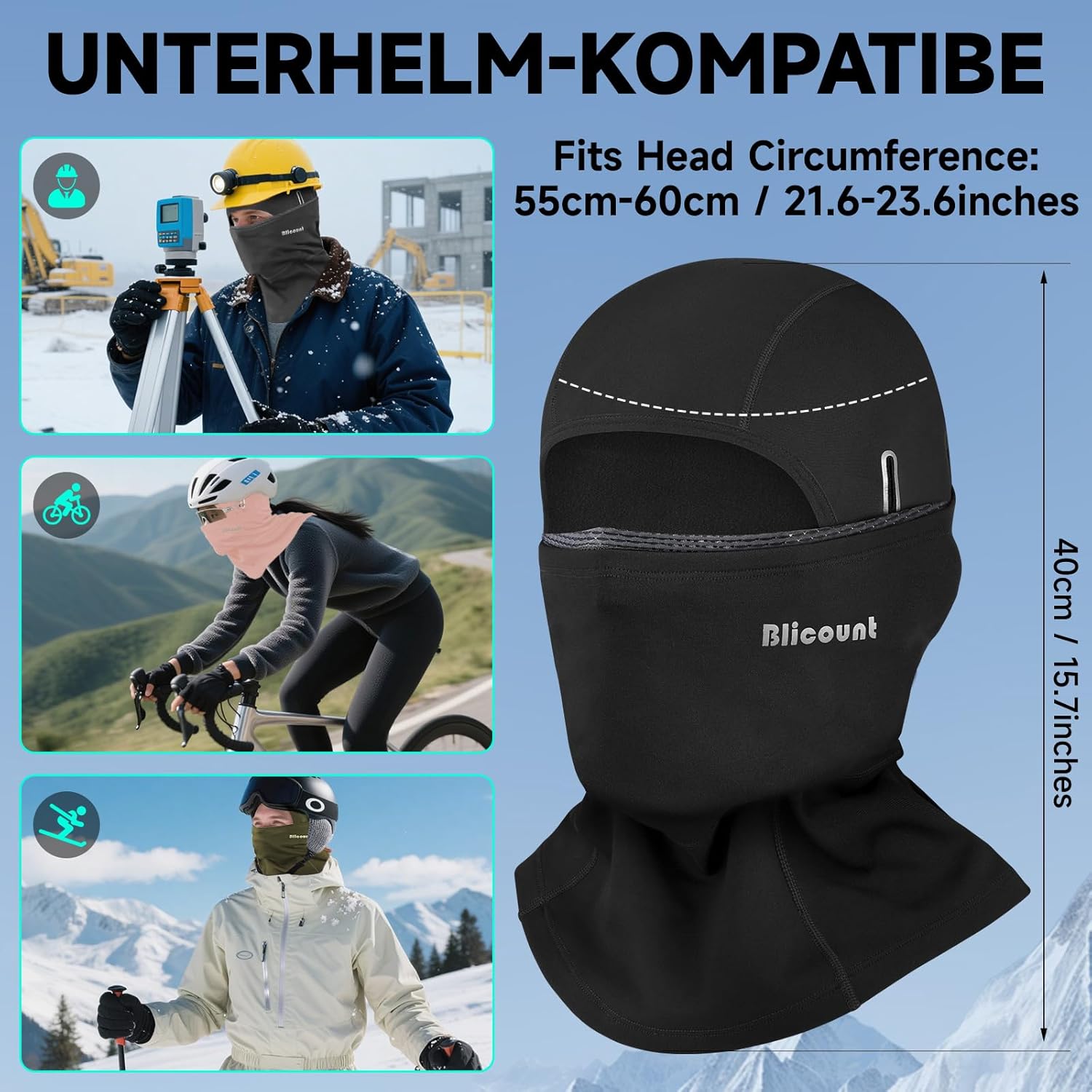 Thumbnail 6 de Blicount Sturmhaube Winter Balaclava – winddicht, warm & atmungsaktiv