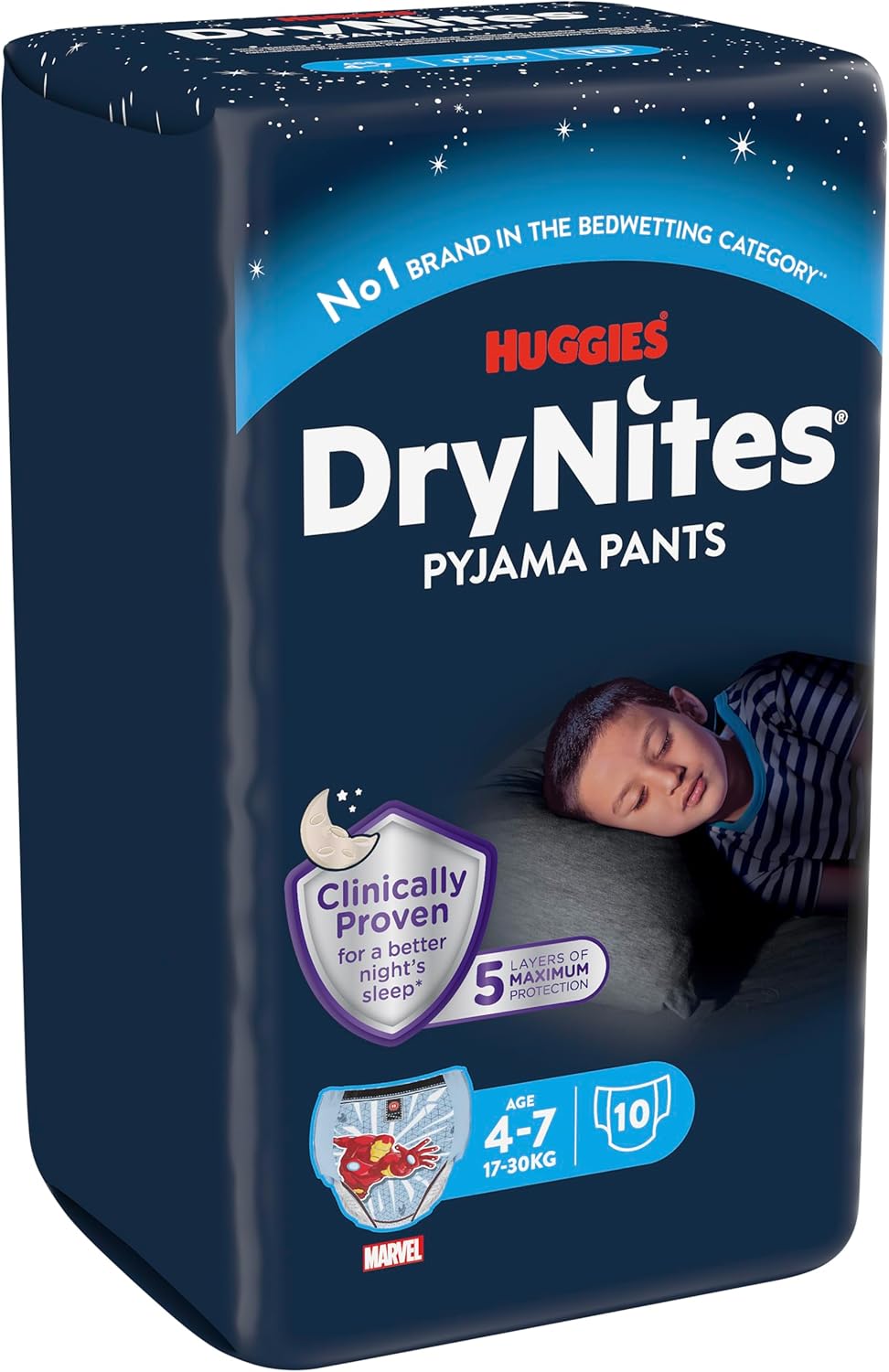 Thumbnail 6 de DryNites saugfähige Nachtwindeln bei Bettnässen für Jungen 4–7 Jahre (17–30 kg) – 30 Windelhosen im Disney-Design