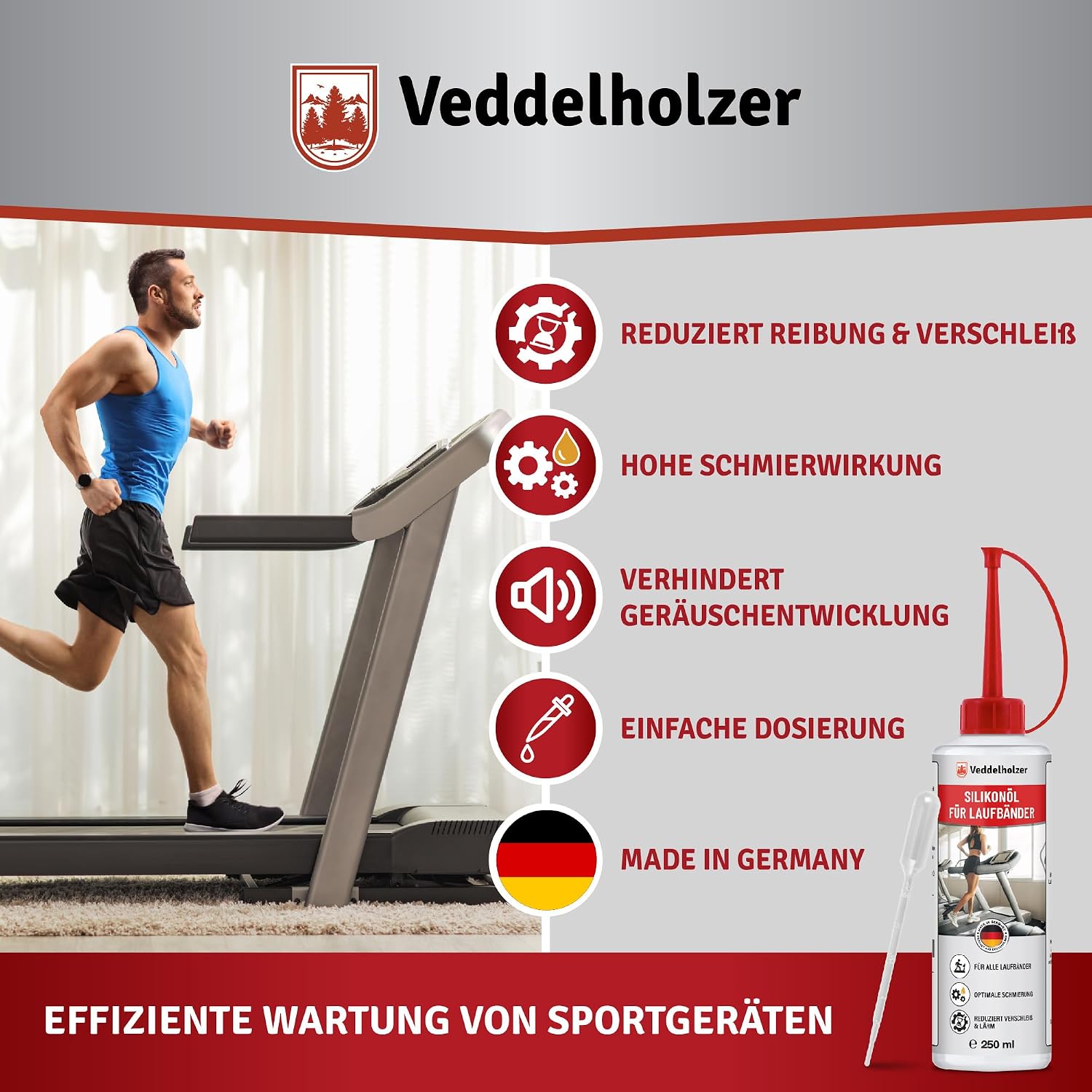 Detalle 2 de Veddelholzer 250 ml Silikonöl für Laufband