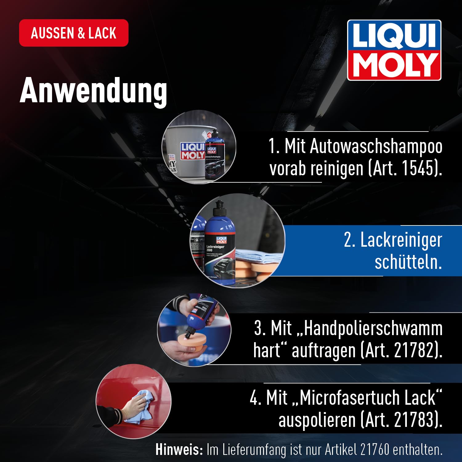 Detalle de LIQUI MOLY Lackreiniger 2500 – 500 ml, farblos