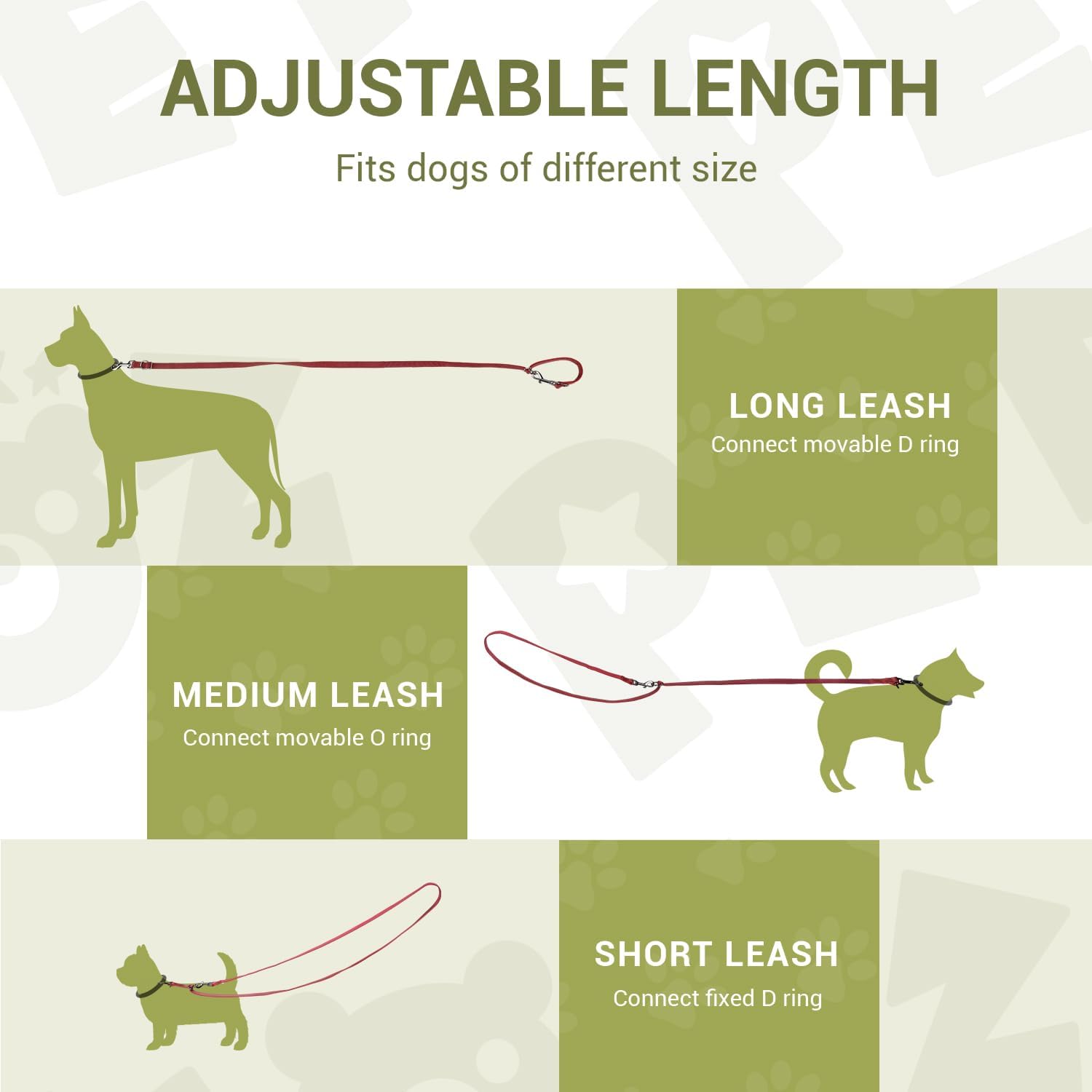 Thumbnail 2 de PETCOOZ double-ended dog training lead (3m/9.8ft) for hands-free walking and stop-pulling support