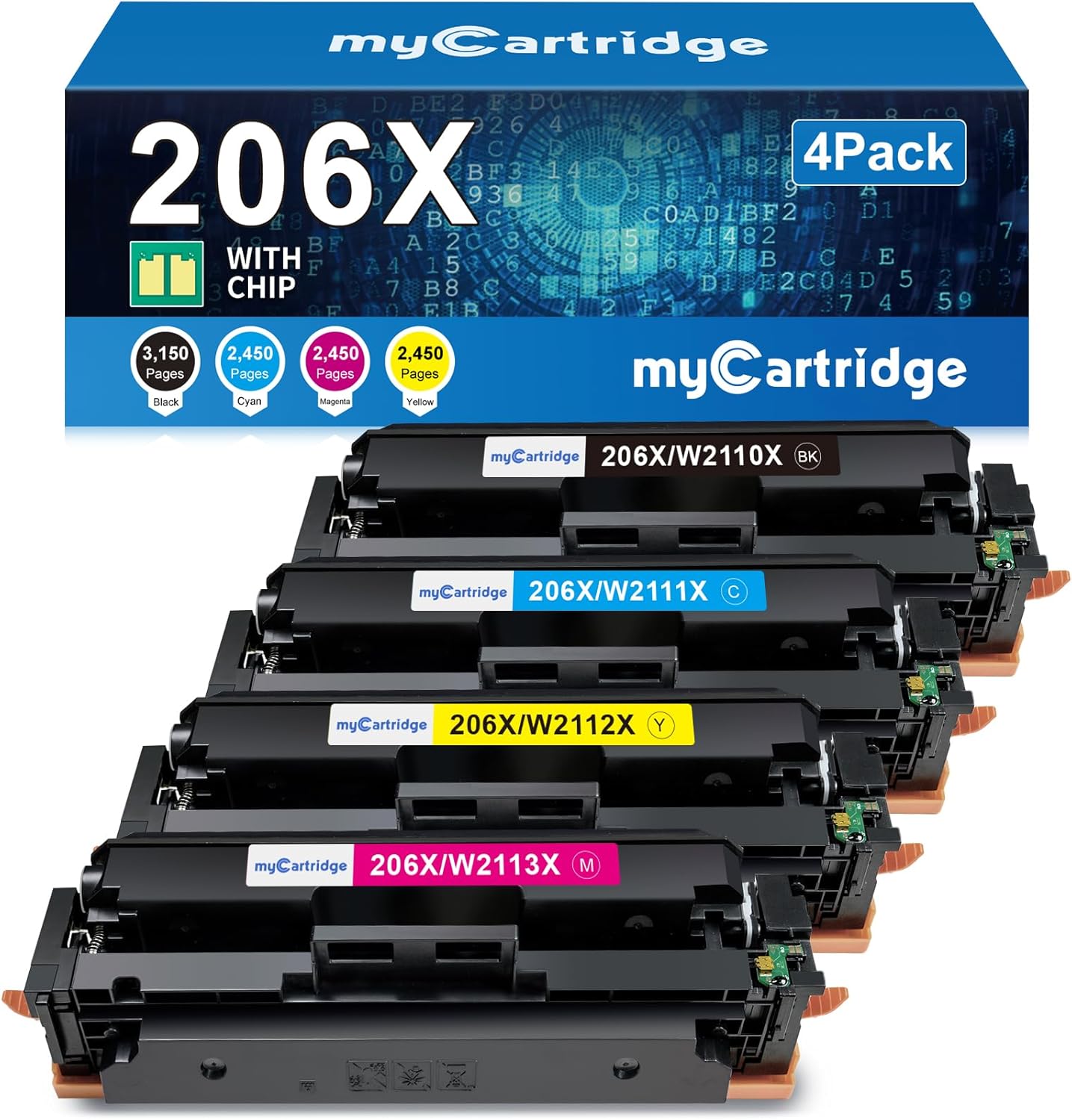 Detalle de 206X Toner Cartridges 4-Pack High Yield 🖨
