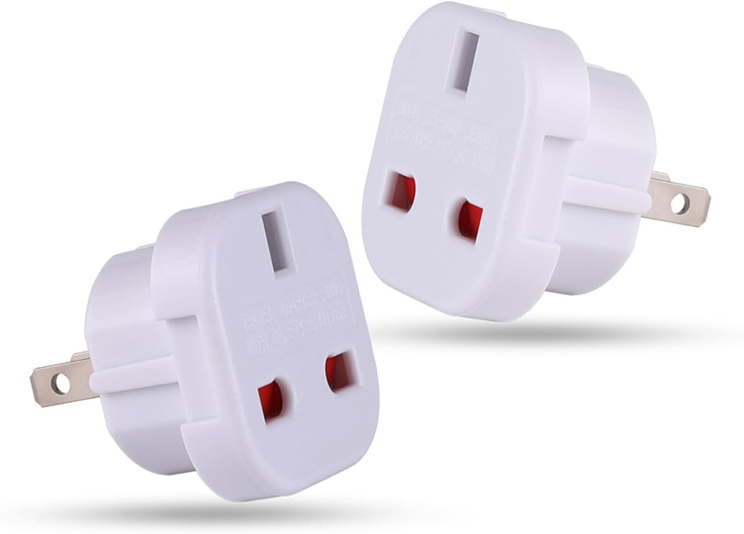 DAPTER's 2 Pack UK to US Plug Adaptor (Type G to A & B)
