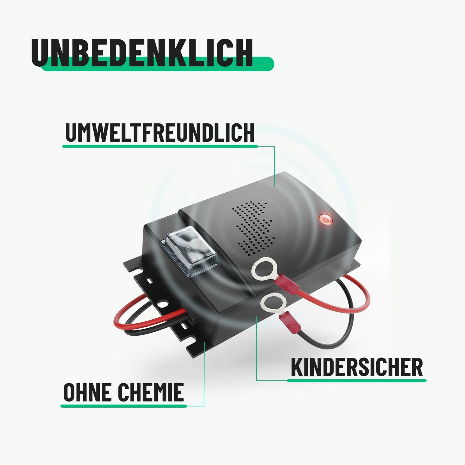 Thumbnail 5 de greate 4X Marderschreck Auto mit 12V Batterieanschluss – Ultraschall-Marderabwehr für den Motorraum