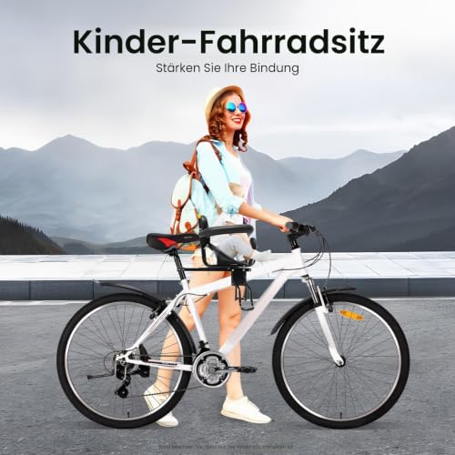Thumbnail 3 de Donened Kindersitz Fahrrad Vorne – sicherer Front-Kindersitz mit verstellbarem Pedalbereich und gepolsterter Rückenlehne