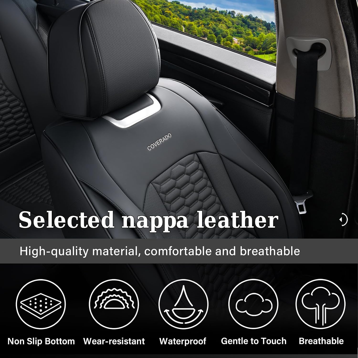 Detalle de Coverado Front Seat Covers Leatherette