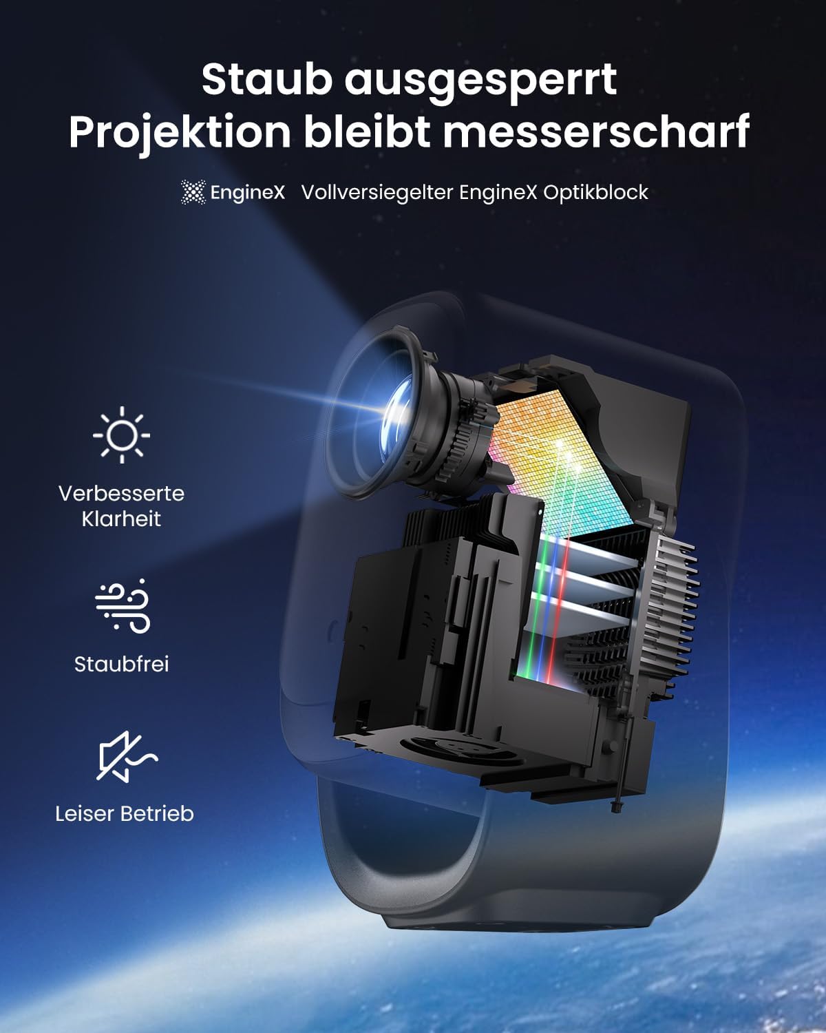 Thumbnail 6 de Dangbei N2 mini Smart Beamer (1080P) mit Ständer – Netflix-fähig, Autofokus & Trapezkorrektur